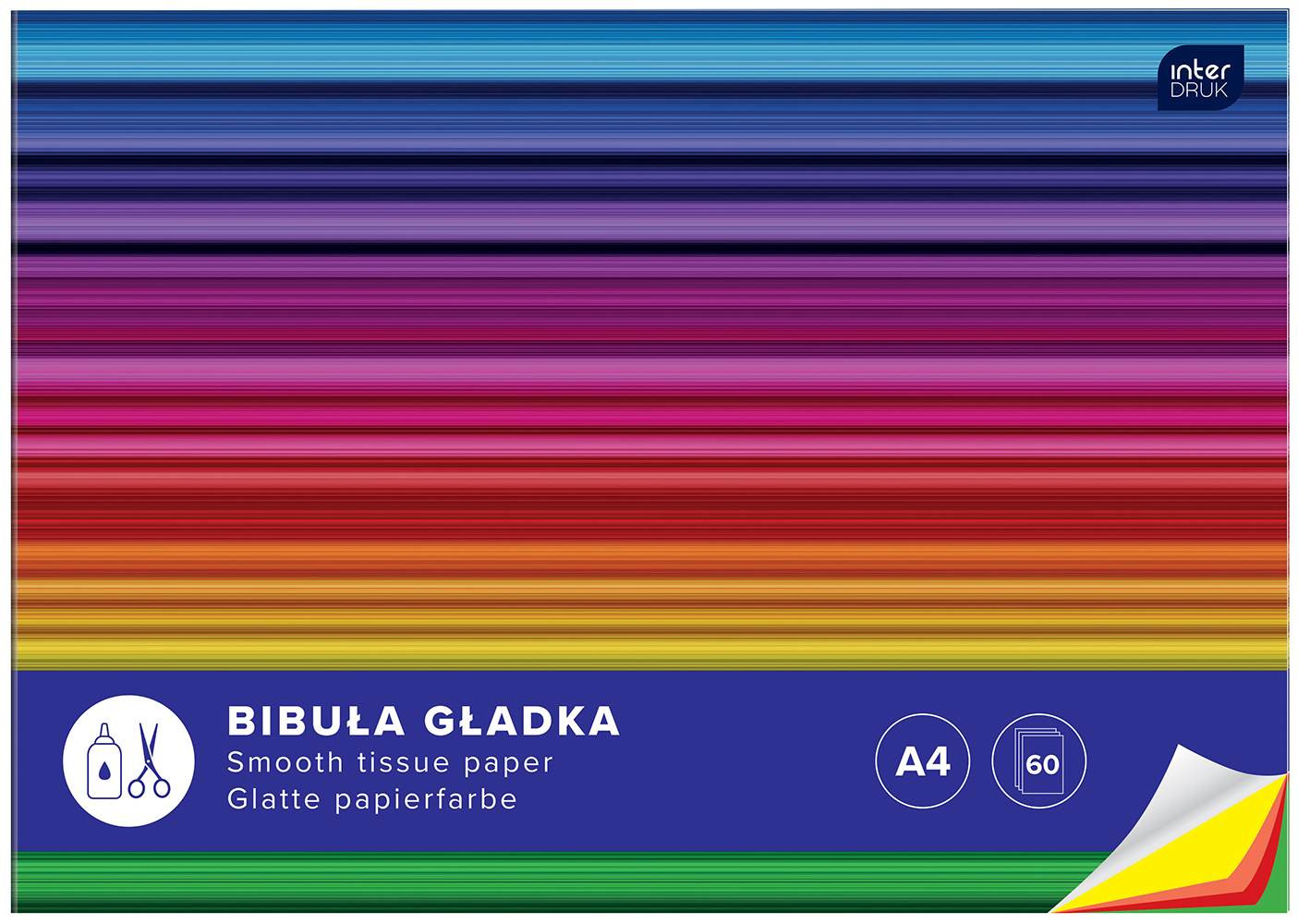 Bibuła gładka A4 w zeszycie Interdruk